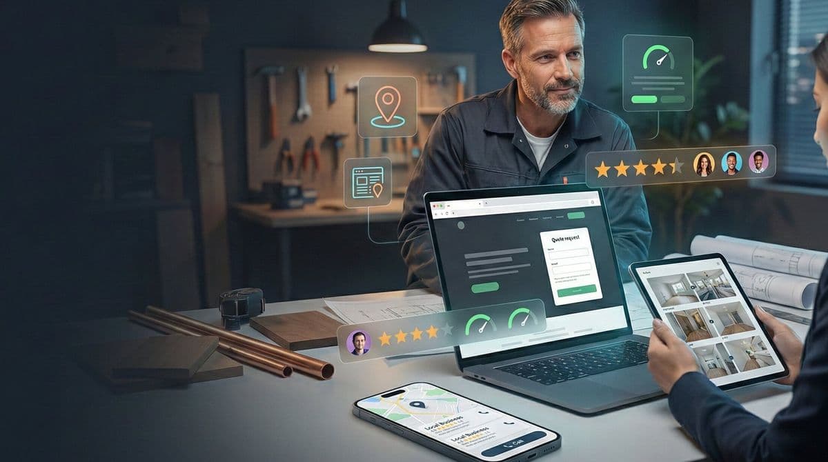 Création de site web pour artisans : le guide complet pour trouver des chantiers (2026)